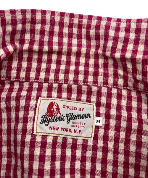 Hysteric Glamour（ヒステリックグラマー）Hysteric Glamour (ヒステリックグラマー) HYSTERIC WITCH GIRL長袖ワークシャツ ピンク×ホワイト サイズ:Mの古着・服飾アイテム