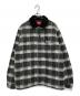 SUPREME（シュプリーム）の古着「Faux Fur Collar FIannel Shirt」｜グレー×ブラック