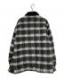 SUPREME (シュプリーム) Faux Fur Collar FIannel Shirt グレー×ブラック サイズ:M：10000円