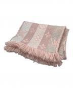 LOUIS VUITTONルイ ヴィトン）の古着「エシャルプ・ロゴマニア レインボー クリスタルピンク」｜ピンク