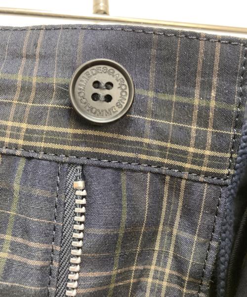 COMME des GARCONS HOMME（コムデギャルソン オム）COMME des GARCONS HOMME (コムデギャルソン オム) エステル麻ウェザーチェック ハーフパンツ ダークネイビー×カーキ サイズ:XSの古着・服飾アイテム