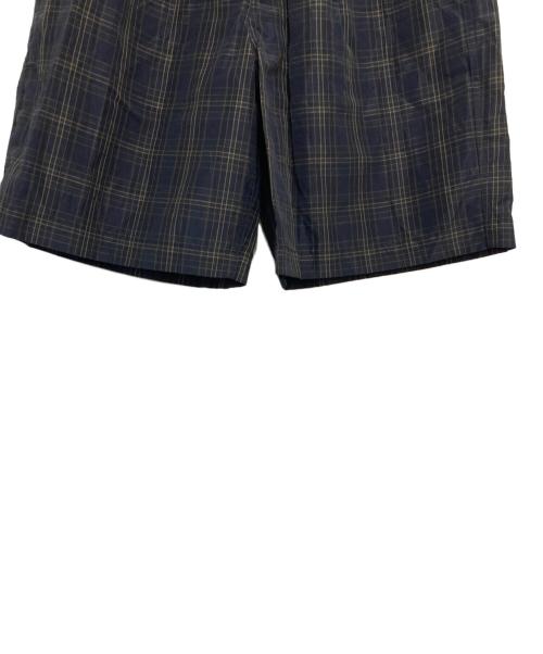 COMME des GARCONS HOMME（コムデギャルソン オム）COMME des GARCONS HOMME (コムデギャルソン オム) エステル麻ウェザーチェック ハーフパンツ ダークネイビー×カーキ サイズ:XSの古着・服飾アイテム