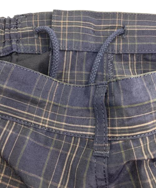 COMME des GARCONS HOMME（コムデギャルソン オム）COMME des GARCONS HOMME (コムデギャルソン オム) エステル麻ウェザーチェック ハーフパンツ ダークネイビー×カーキ サイズ:XSの古着・服飾アイテム
