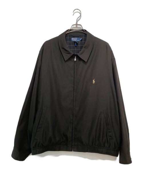 POLO RALPH LAUREN（ポロ・ラルフローレン）POLO RALPH LAUREN (ポロ・ラルフローレン) ポニー刺繍 スイングトップ ブラック サイズ:3XB BIGの古着・服飾アイテム