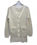 Lily Brownリリーブラウン）の古着「ツイーディーカーデセットミニワンピース」｜アイボリー