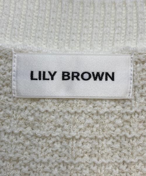 Lily Brown（リリーブラウン）Lily Brown (リリーブラウン) ツイーディーカーデセットミニワンピース アイボリー サイズ:Freeの古着・服飾アイテム
