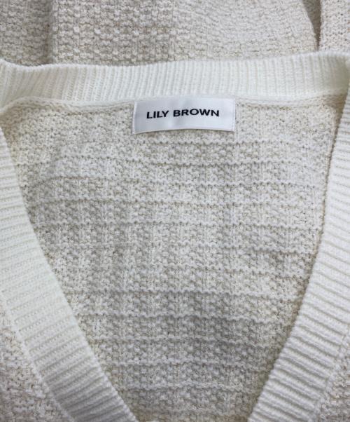 Lily Brown（リリーブラウン）Lily Brown (リリーブラウン) ツイーディーカーデセットミニワンピース アイボリー サイズ:Freeの古着・服飾アイテム