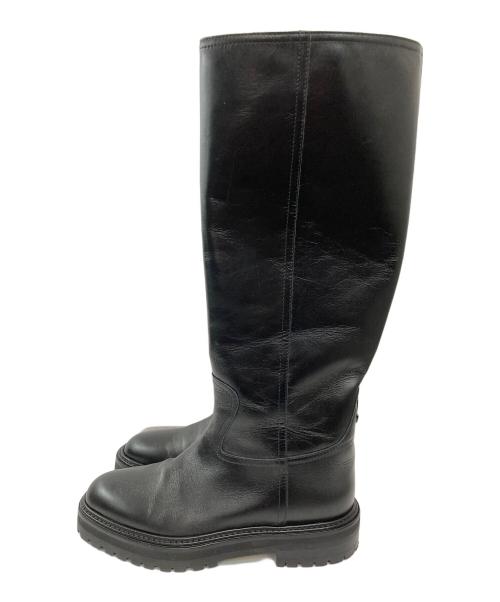 JIMMY CHOO（ジミーチュウ）JIMMY CHOO (ジミーチュウ) JC KNEE BOOT FLAT ブラック サイズ:37 1/2の古着・服飾アイテム