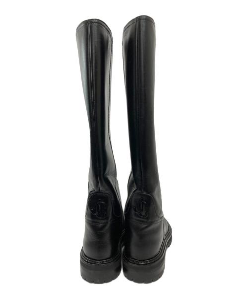 JIMMY CHOO（ジミーチュウ）JIMMY CHOO (ジミーチュウ) JC KNEE BOOT FLAT ブラック サイズ:37 1/2の古着・服飾アイテム