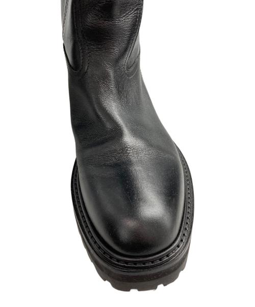 JIMMY CHOO（ジミーチュウ）JIMMY CHOO (ジミーチュウ) JC KNEE BOOT FLAT ブラック サイズ:37 1/2の古着・服飾アイテム