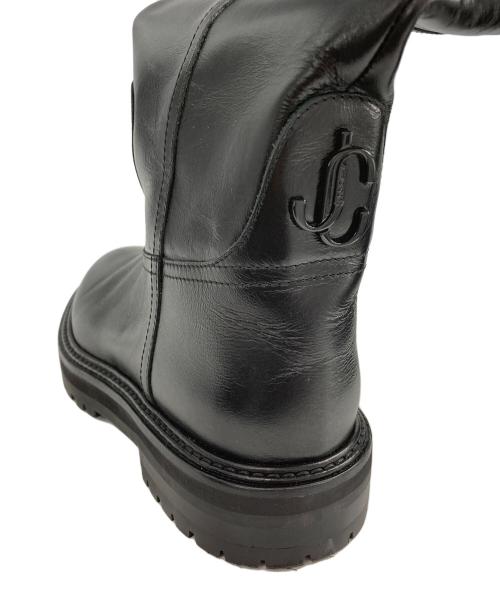 JIMMY CHOO（ジミーチュウ）JIMMY CHOO (ジミーチュウ) JC KNEE BOOT FLAT ブラック サイズ:37 1/2の古着・服飾アイテム