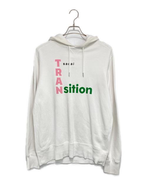 sacai（サカイ）sacai (サカイ) TRANsition Hoodie ホワイト サイズ:2の古着・服飾アイテム