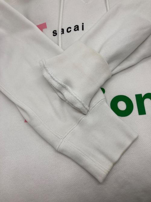 sacai（サカイ）sacai (サカイ) TRANsition Hoodie ホワイト サイズ:2の古着・服飾アイテム