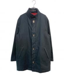 Salvatore Ferragamo（サルヴァトーレ フェラガモ）の古着「ガンチーニ スタンドカラーコート　T0536　」｜ネイビー