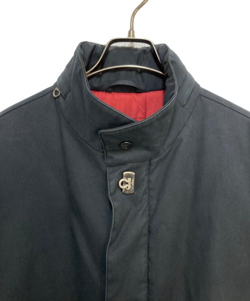 Salvatore Ferragamo（サルヴァトーレ フェラガモ）Salvatore Ferragamo (サルヴァトーレ フェラガモ) ガンチーニ スタンドカラーコート　T0536　 ネイビー サイズ:50の古着・服飾アイテム