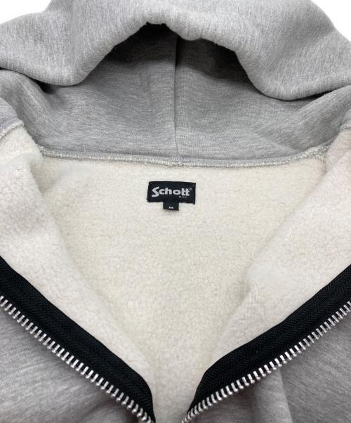 Schott（ショット）Schott (ショット) HEAVYWEIGHT ZIP HOODIE PLAIN グレー サイズ:Mの古着・服飾アイテム