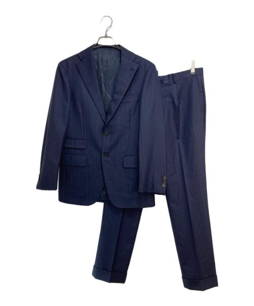 SHIPS（シップス）SHIPS (シップス) ストライプ ウール セットアップ ネイビー サイズ:46の古着・服飾アイテム