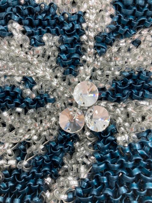 ANTEPRIMA（アンテプリマ）ANTEPRIMA (アンテプリマ) チェーンワイヤー ハンドバッグ ネイビーの古着・服飾アイテム