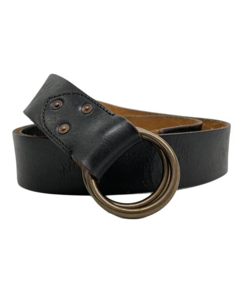 RRL（ダブルアールエル）RRL (ダブルアールエル) ダブルOリングベルト ブラック サイズ:36の古着・服飾アイテム