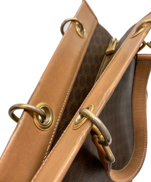 CELINE（セリーヌ）CELINE (セリーヌ) マカダム柄ハンドバッグ ブラウンの古着・服飾アイテム