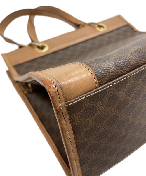CELINE（セリーヌ）CELINE (セリーヌ) マカダム柄ハンドバッグ ブラウンの古着・服飾アイテム