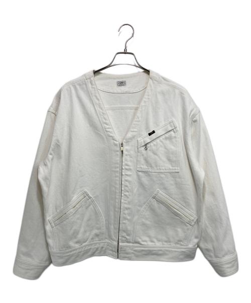 LEE（リー）LEE (リー) SEEALL (シーオール) ノーカラージャケット ホワイト サイズ:Ⅼの古着・服飾アイテム