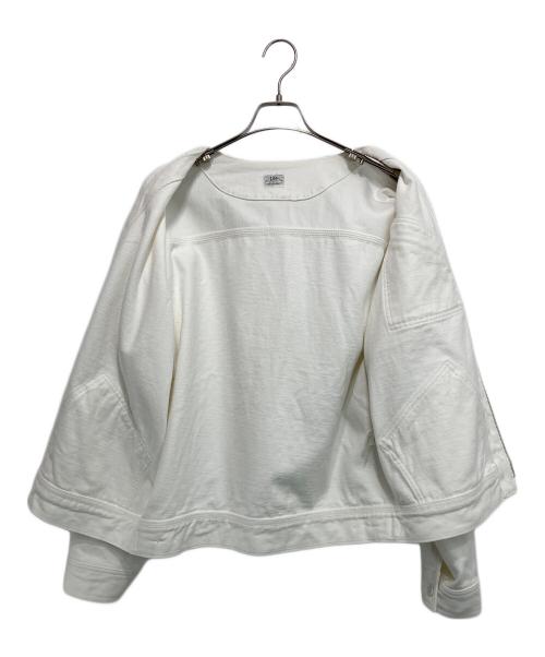 LEE（リー）LEE (リー) SEEALL (シーオール) ノーカラージャケット ホワイト サイズ:Ⅼの古着・服飾アイテム