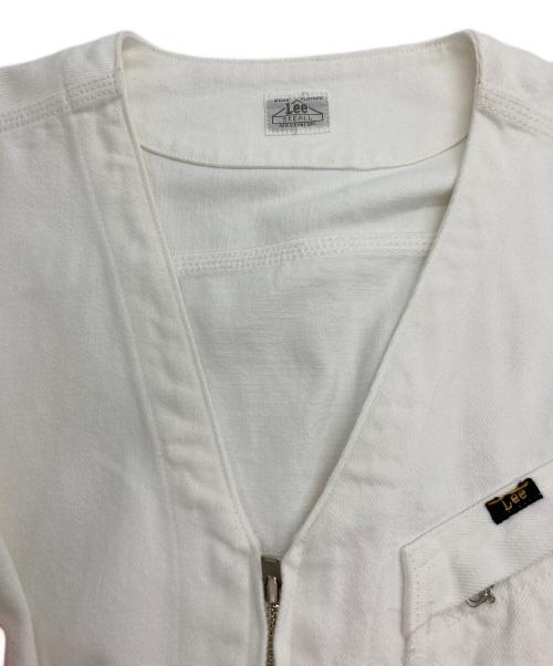 LEE（リー）LEE (リー) SEEALL (シーオール) ノーカラージャケット ホワイト サイズ:Ⅼの古着・服飾アイテム