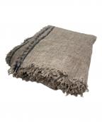 Yohji Yamamoto pour hommeヨウジヤマモト プールオム）の古着「リネンウール混大判マフラー」｜ベージュ