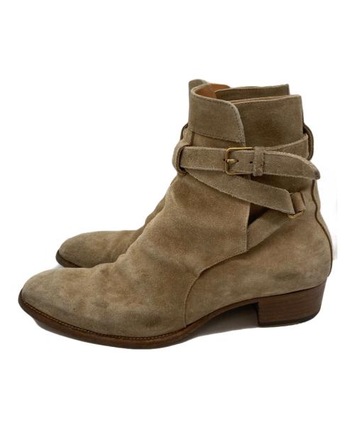 Saint Laurent Paris（サンローランパリ）Saint Laurent Paris (サンローランパリ) ワイアット スエードヒールブーツ ベージュ サイズ:41の古着・服飾アイテム