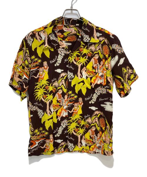 Sun Surf（サンサーフ）Sun Surf (サンサーフ) アロハシャツ ブラウン×イエロー サイズ:Ｍの古着・服飾アイテム