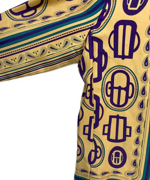 HERMES（エルメス）HERMES (エルメス) 19SS 総柄シルクシャツ　ペイズリーシャツ マスタード×パープル サイズ:38の古着・服飾アイテム