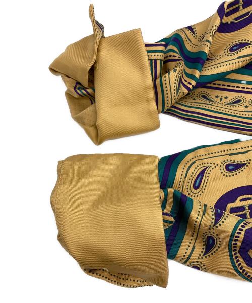 HERMES（エルメス）HERMES (エルメス) 19SS 総柄シルクシャツ　ペイズリーシャツ マスタード×パープル サイズ:38の古着・服飾アイテム