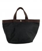 Herve Chapelierエルベシャプリエ）の古着「707C コーデュラ舟型トートM」｜ノワール×モカ（ブラック×ブラウン）