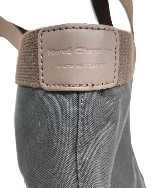 Herve Chapelier（エルベシャプリエ）Herve Chapelier (エルベシャプリエ) 707C コーデュラ舟型トートM ノワール×モカ（ブラック×ブラウン）の古着・服飾アイテム