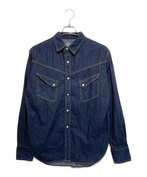 TCB jeans（ティーシービー ジーンズ）TCB JEANS (ティーシービー ジーンズ) デニムウエスタンシャツ インディゴ サイズ:44の古着・服飾アイテム