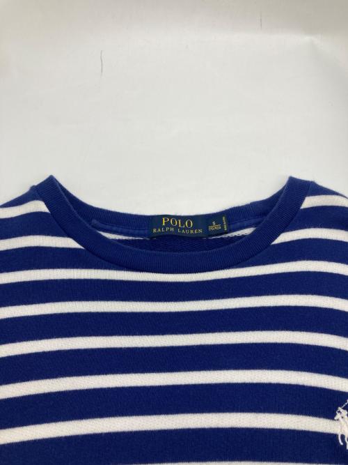 POLO RALPH LAUREN（ポロ・ラルフローレン）POLO RALPH LAUREN (ポロ・ラルフローレン) ボーダークルーネックカットソー ブルー×ホワイト サイズ:Sの古着・服飾アイテム