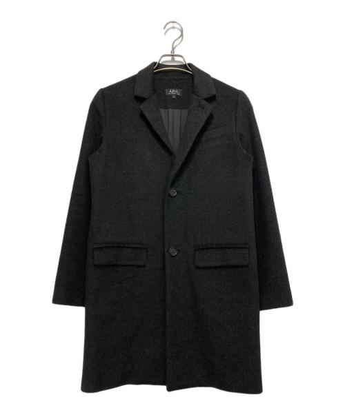 A.P.C.（アーペーセー）A.P.C. (アーペーセー) ウール混チェスターコート グレー サイズ:Sの古着・服飾アイテム