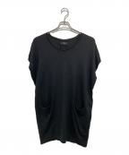 Y'sワイズ）の古着「シルクカシミヤノースリーブニット」｜ブラック