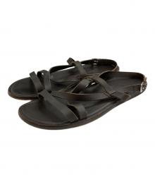 HERMES（エルメス）の古着「レザーサンダル」｜ブラウン