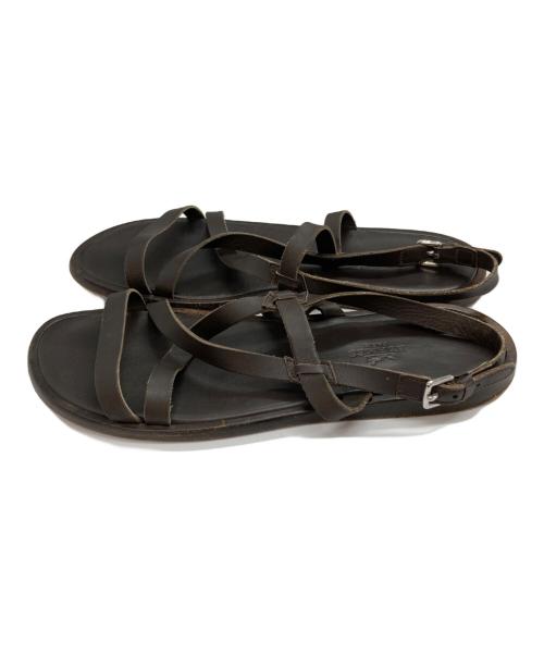HERMES（エルメス）HERMES (エルメス) レザーサンダル ブラウン サイズ:40の古着・服飾アイテム