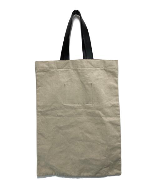 JIL SANDER（ジルサンダー）JIL SANDER (ジルサンダー) ラージロゴプリントトートバッグ ベージュの古着・服飾アイテム