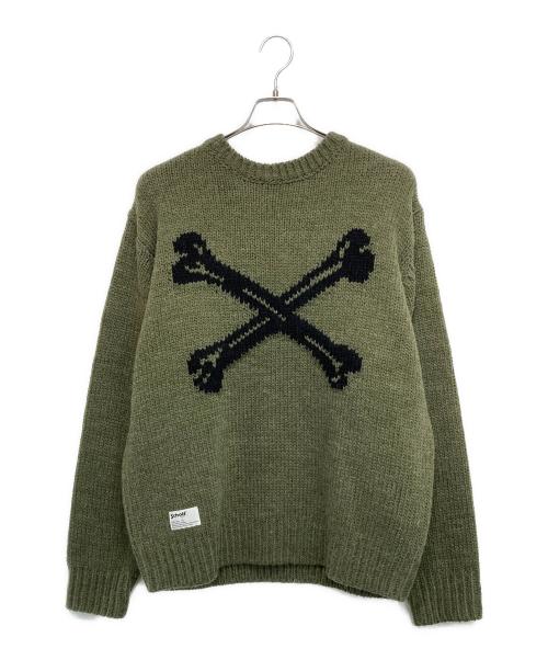 Schott（ショット）Schott (ショット) CROSS BONE KNIT グリーン サイズ:XL 未使用品の古着・服飾アイテム