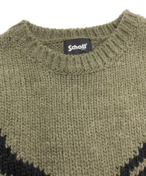 Schott（ショット）Schott (ショット) CROSS BONE KNIT グリーン サイズ:XL 未使用品の古着・服飾アイテム