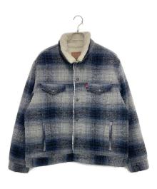 LEVI'S PReMIUM（リーバイス プレミアム）の古着「TYPE III シェルパトラッカージャケット ブルー WESTIN PLAID」｜ブルー×ブラック
