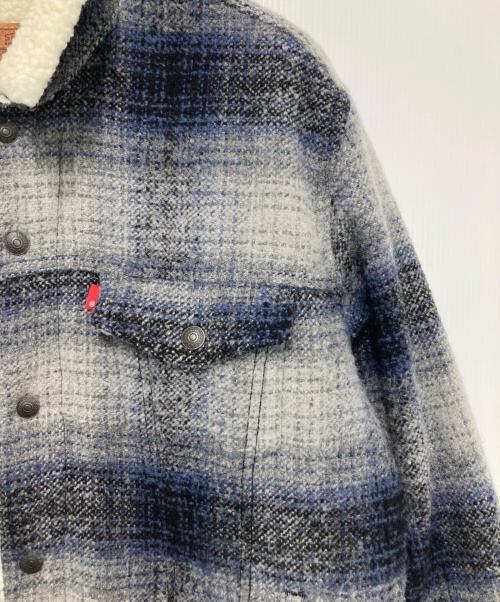 LEVI'S PReMIUM（リーバイス プレミアム）LEVI'S PReMIUM (リーバイス プレミアム) TYPE III シェルパトラッカージャケット ブルー WESTIN PLAID ブルー×ブラック サイズ:XLの古着・服飾アイテム