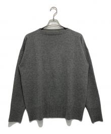 AURALEE（オーラリー）の古着「WOOL KNIT BIG BOAT-NECK P/O」｜グレー