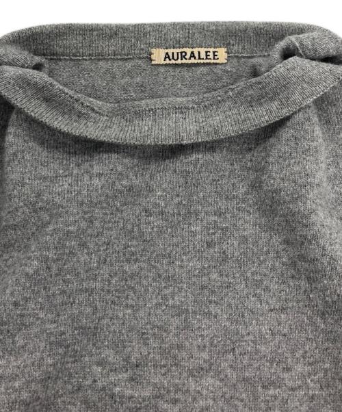 AURALEE（オーラリー）AURALEE (オーラリー) WOOL KNIT BIG BOAT-NECK P/O グレー サイズ:4の古着・服飾アイテム