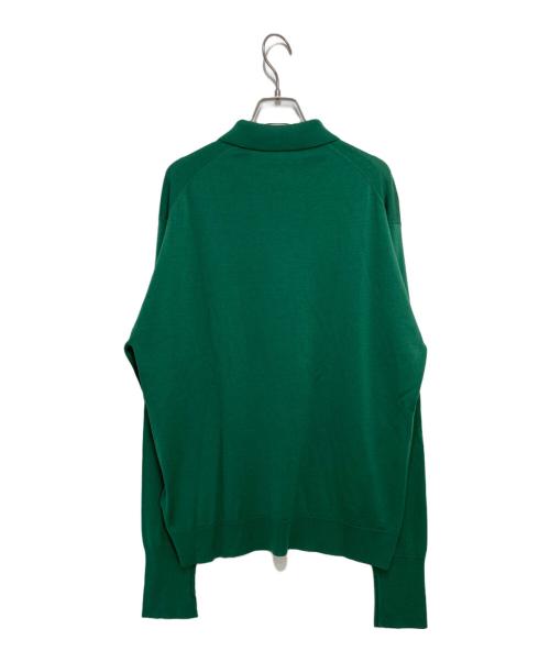 JOHN SMEDLEY（ジョンスメドレー）JOHN SMEDLEY (ジョンスメドレー) ウールポロシャツ　ウールニット　襟付きニット グリーン サイズ:Mの古着・服飾アイテム