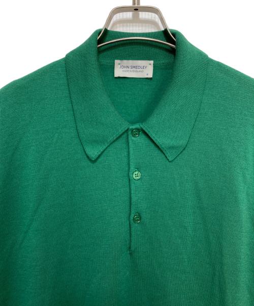 JOHN SMEDLEY（ジョンスメドレー）JOHN SMEDLEY (ジョンスメドレー) ウールポロシャツ　ウールニット　襟付きニット グリーン サイズ:Mの古着・服飾アイテム